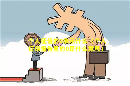 个人征信的0表示什么（个人征信报告里的0是什么意思）