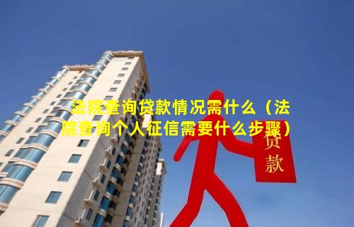 法院查询贷款情况需什么（法院查询个人征信需要什么步骤）